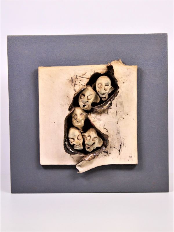 Knap kunstwerk 'Vijf gezichten'
